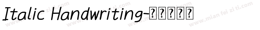 Italic Handwriting字体转换